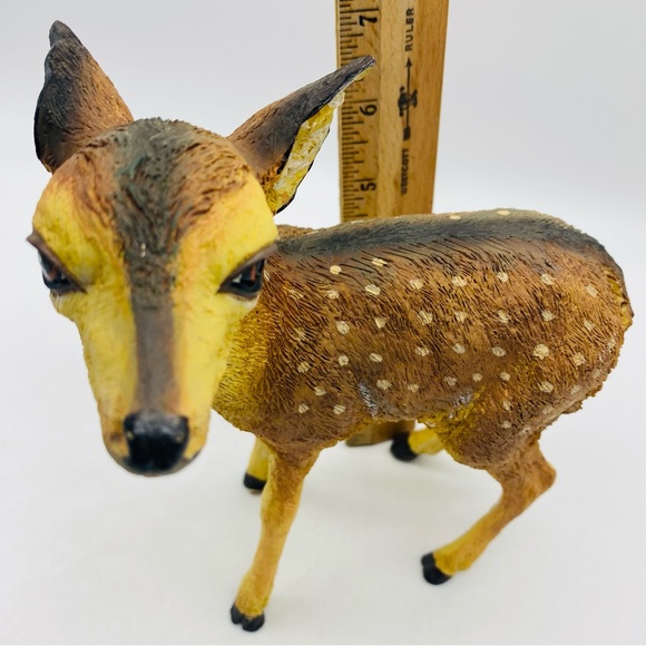 Vintage Fawn Deer Figurine Spotted Ashton Drake Galleries Heavy 1995 - Picture 4 of 10
